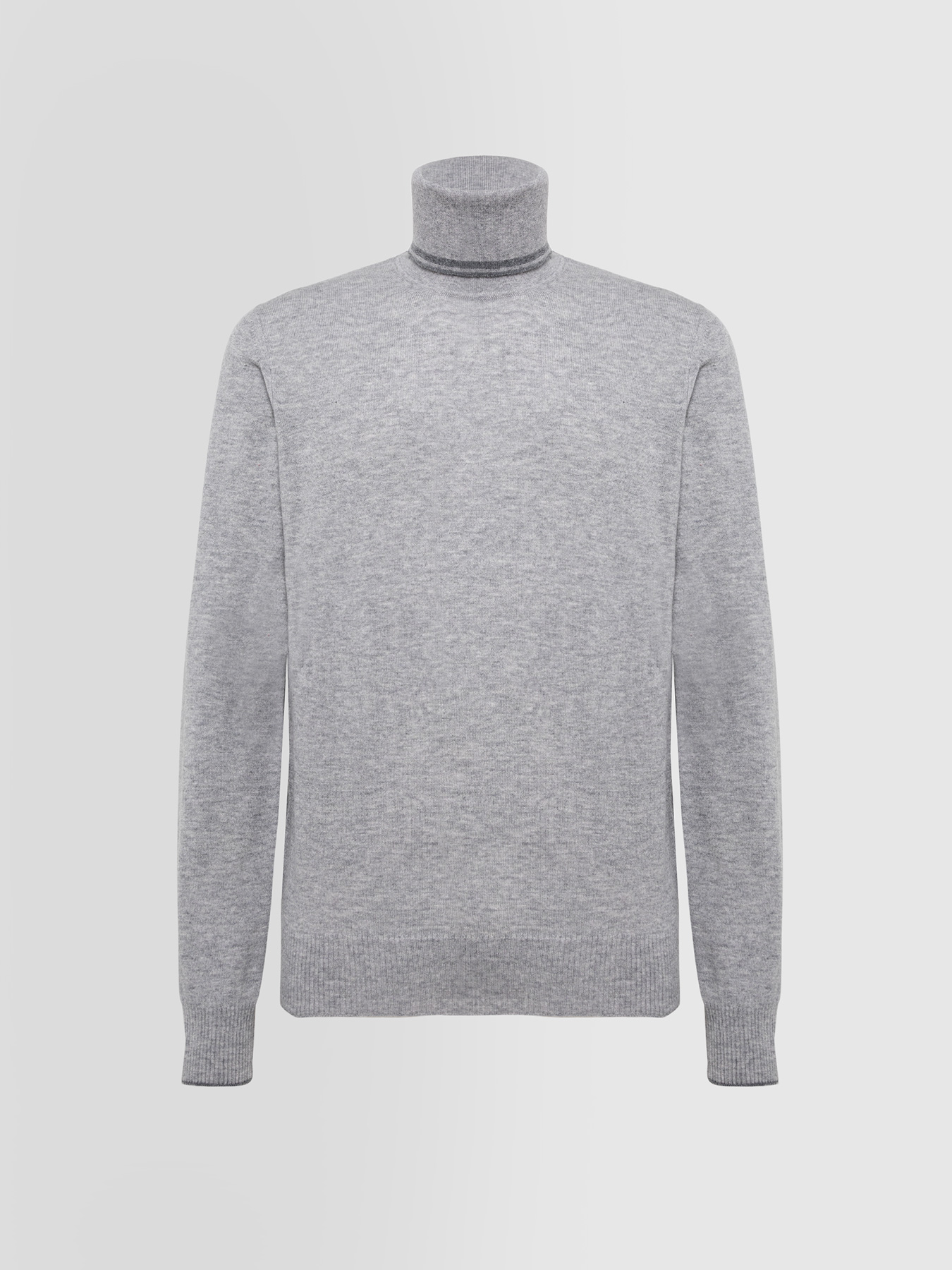 Alpha Studio Geelong Regimental Turtle Neck Sweater In Wool