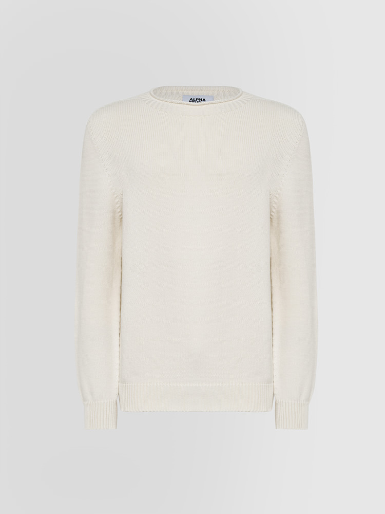 Alpha-Studio Men's Cotton Sweater Blue