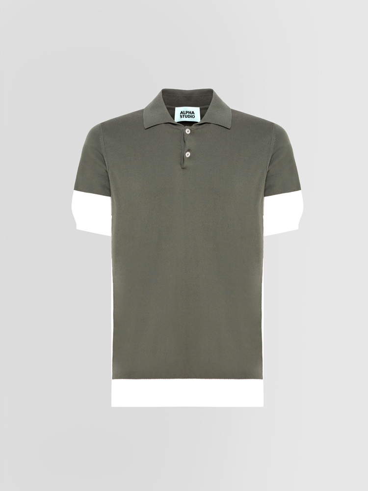 Alpha-Studio Men's Cotton Polo Shirt Green