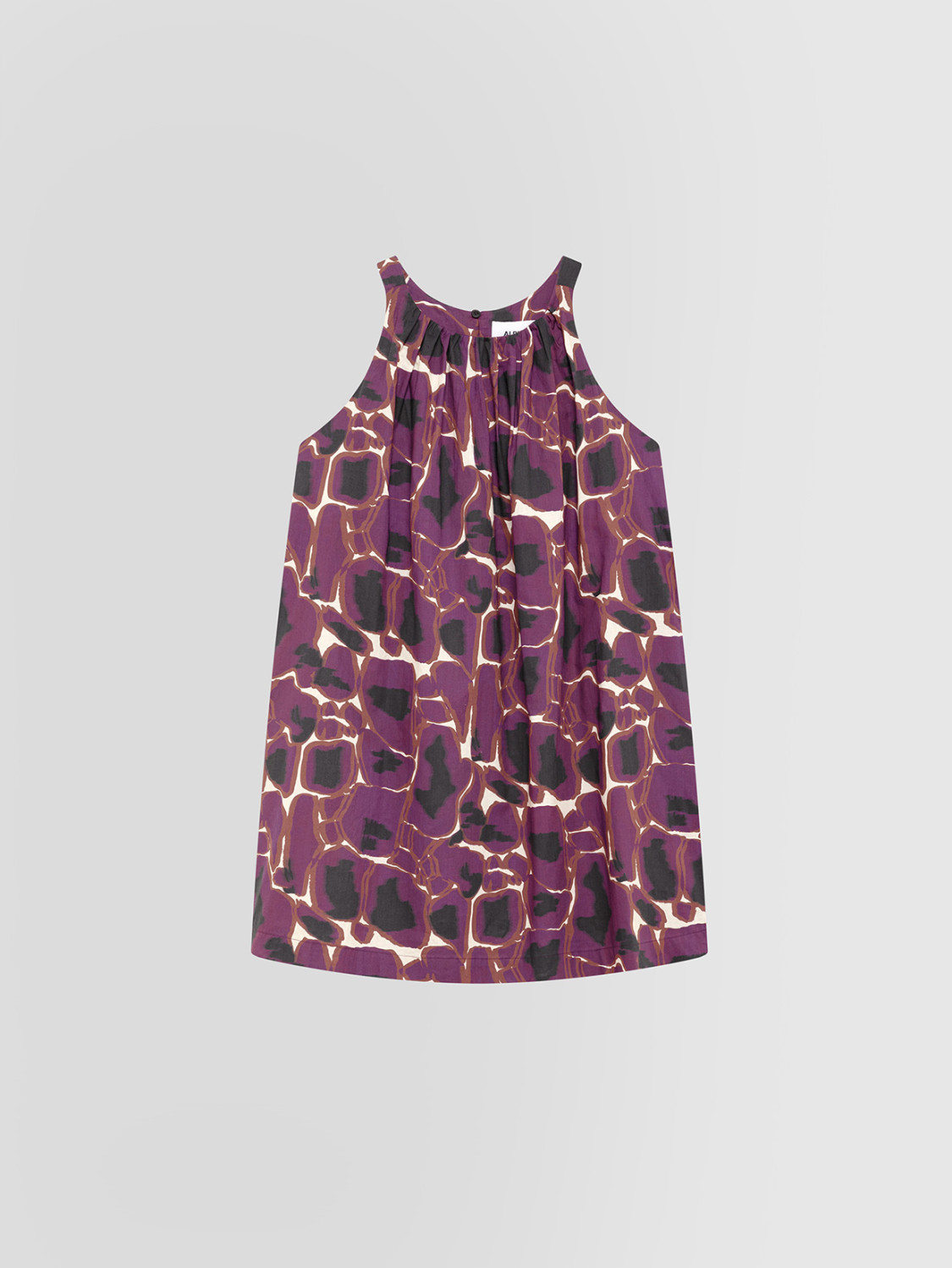 ALPHA STUDIO: VESTIDO CORTO ESTAMPADO ÉTNICO