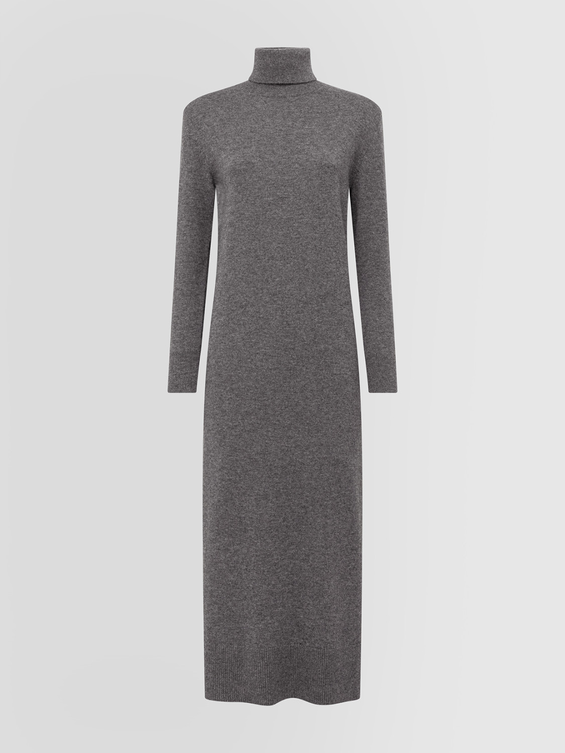 ALPHA STUDIO: VESTIDO DE CUELLO ALTO CON HOMBRERAS