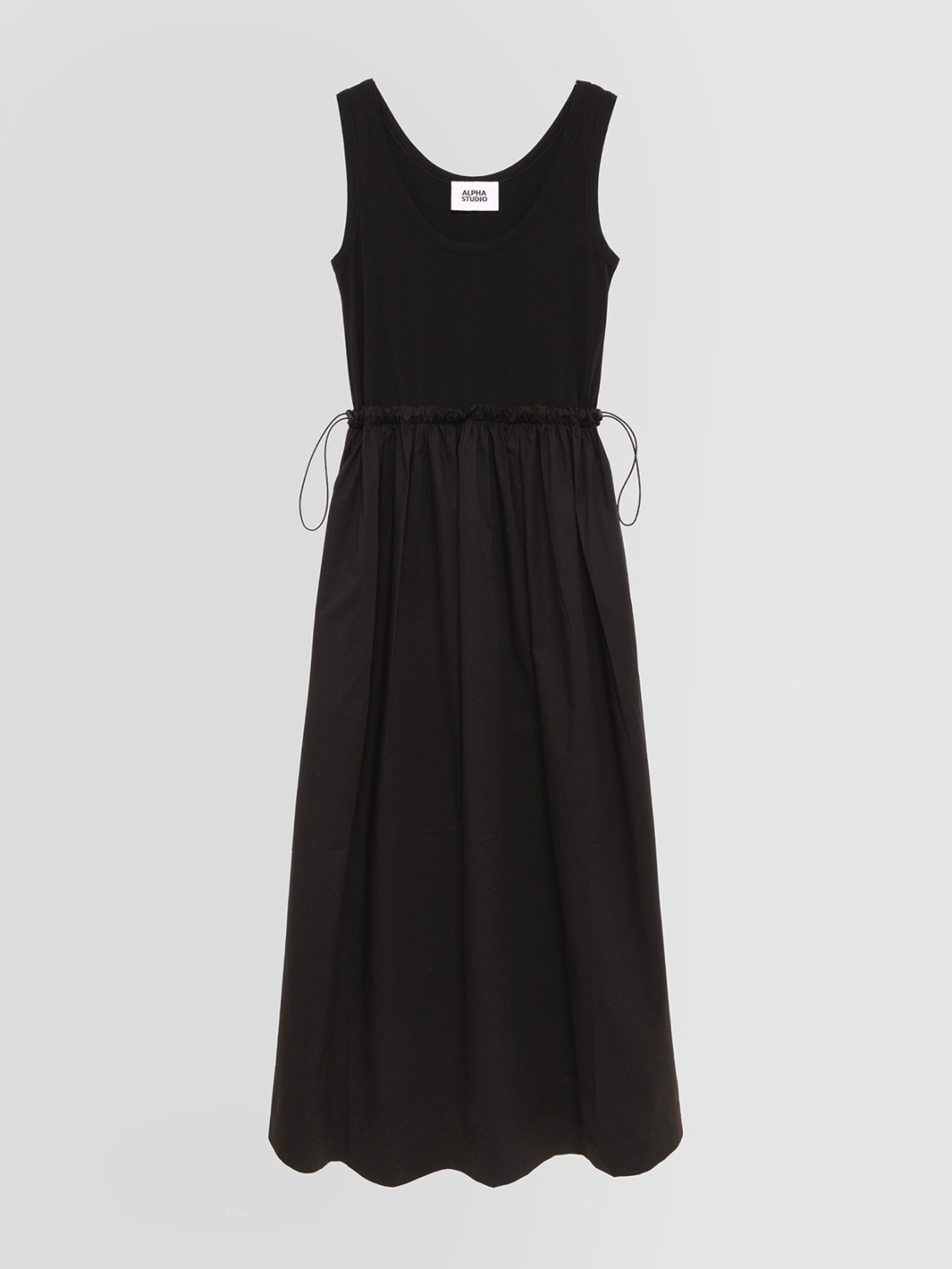 ALPHA STUDIO: VESTIDO DE CUELLO REDONDO NEW SHAPES