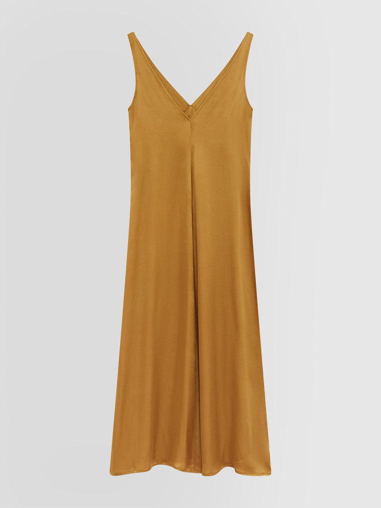 VESTIDO DE SEDA SATINADA