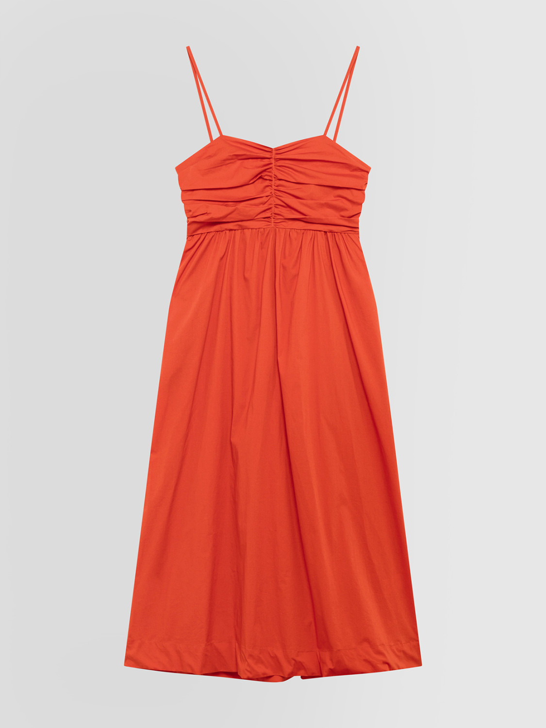 ALPHA STUDIO: VESTIDO ARRUGADO EN POPELÍN