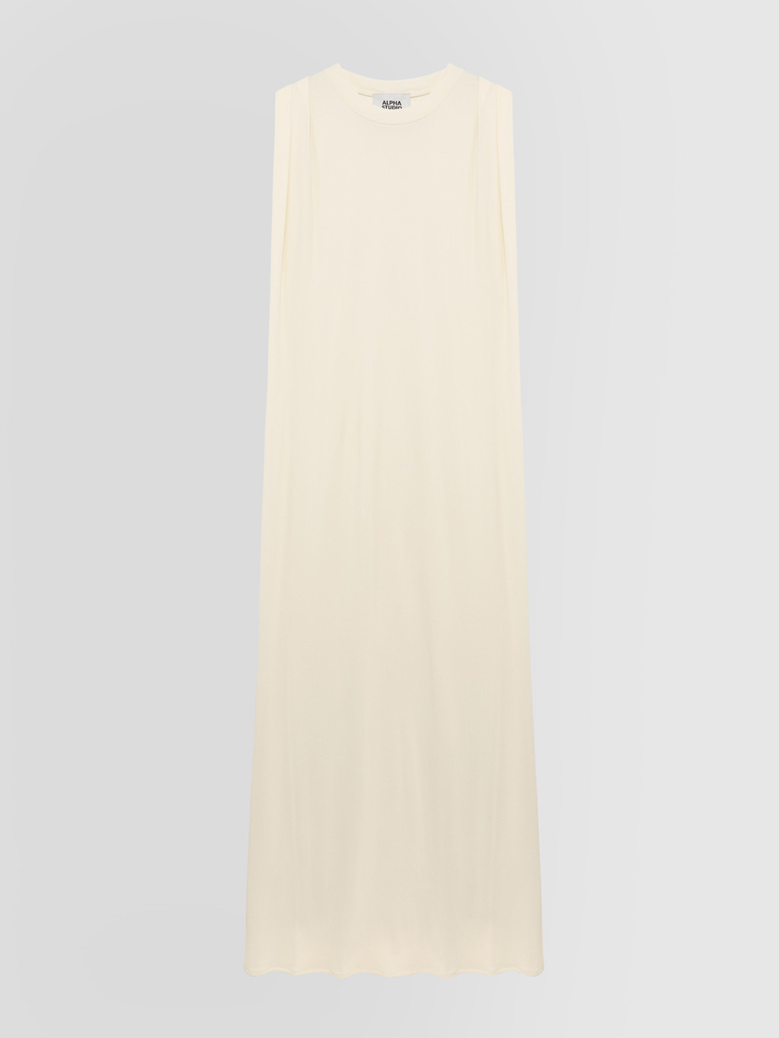 ALPHA STUDIO: VESTIDO SIN MANGAS EN CREPÉ