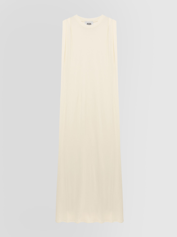 VESTIDO SIN MANGAS EN CREPÉ
