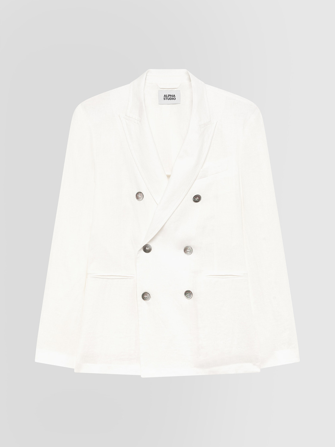 ALPHA STUDIO: BLAZER DOPPIOPETTO IN LINO