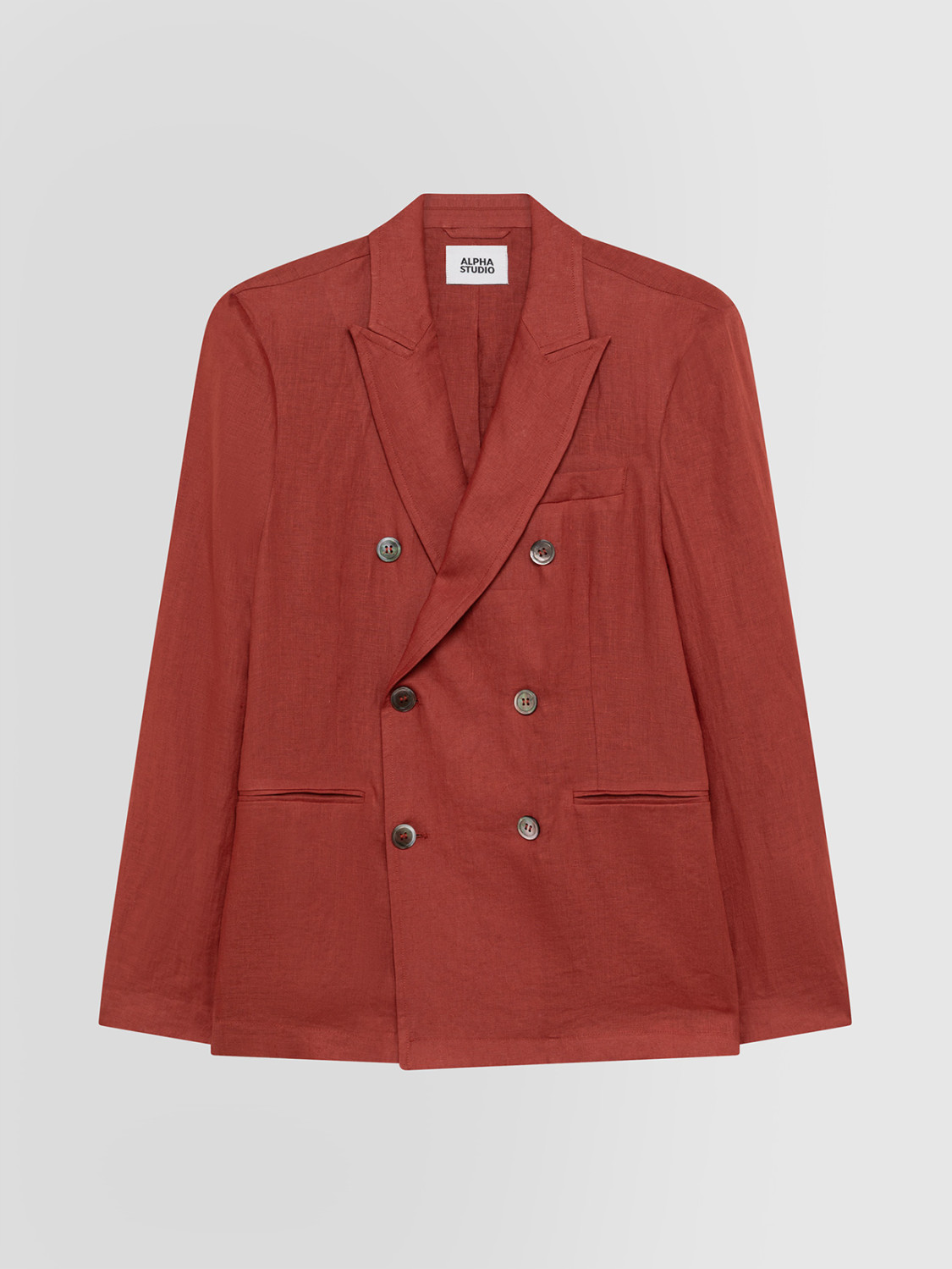 ALPHA STUDIO: BLAZER DOPPIOPETTO IN LINO