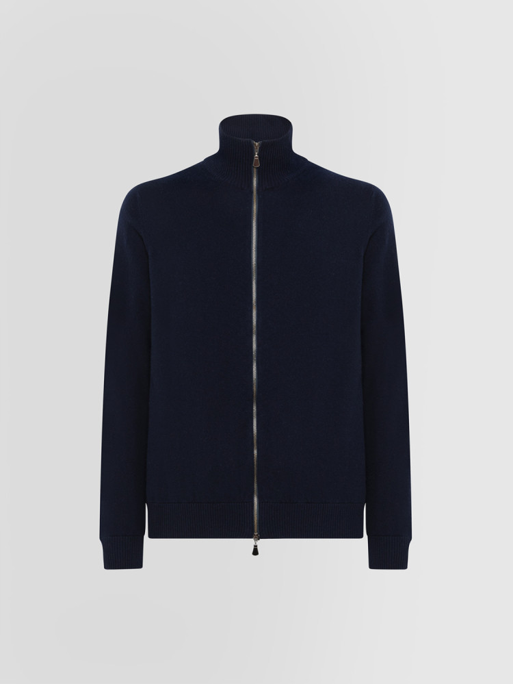BASIC BLOUSON IN CASHMERE WITH ZIP