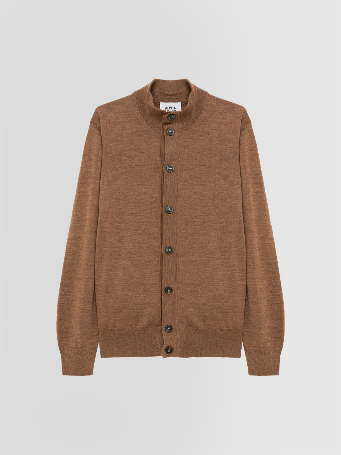 ALPHA STUDIO: BLOUSON CON BOTONES Y CODERAS EN LANA MERINO