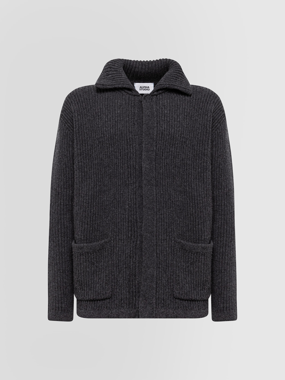 ALPHA STUDIO: BOMBER JACKET IN WOOL AND CASHMERE