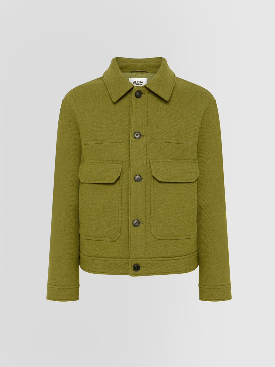 ALPHA STUDIO: BOMBER JACKET IN WOOL FELT