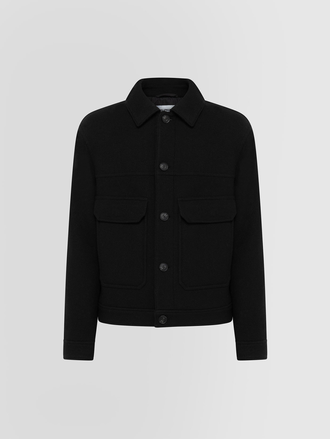 ALPHA STUDIO: BOMBER JACKET IN WOOL FELT