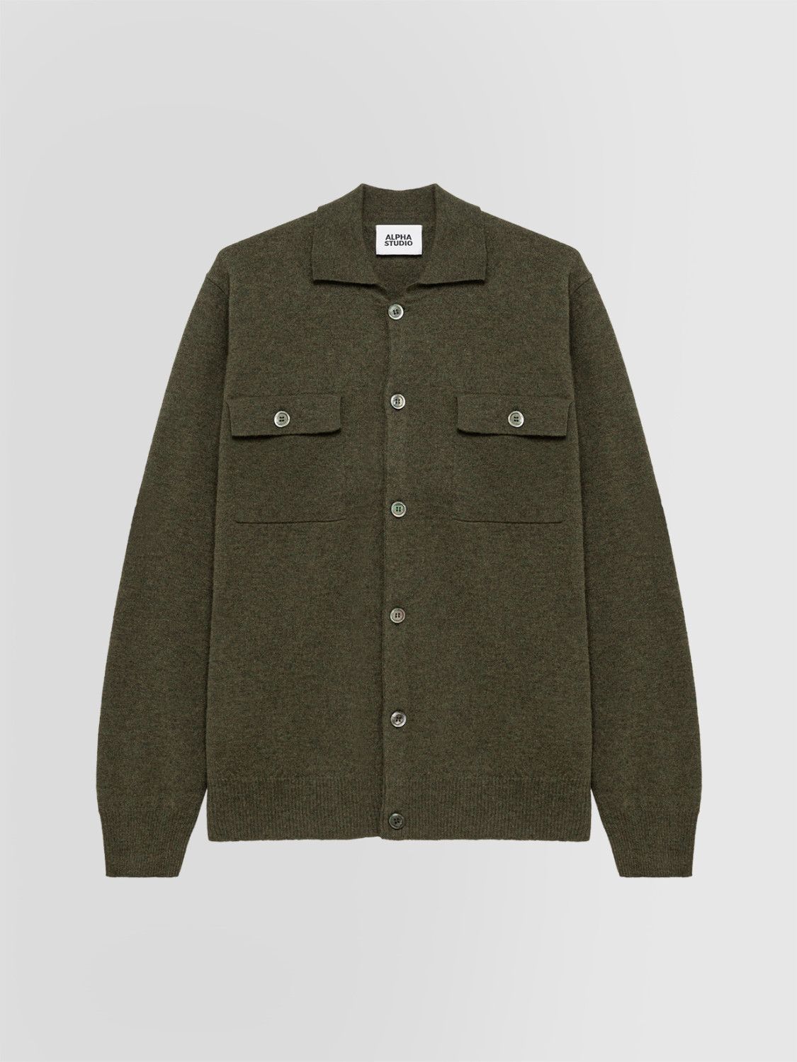 ALPHA STUDIO: CHEMISE BASIC UNIE EN LAINE GEELONG