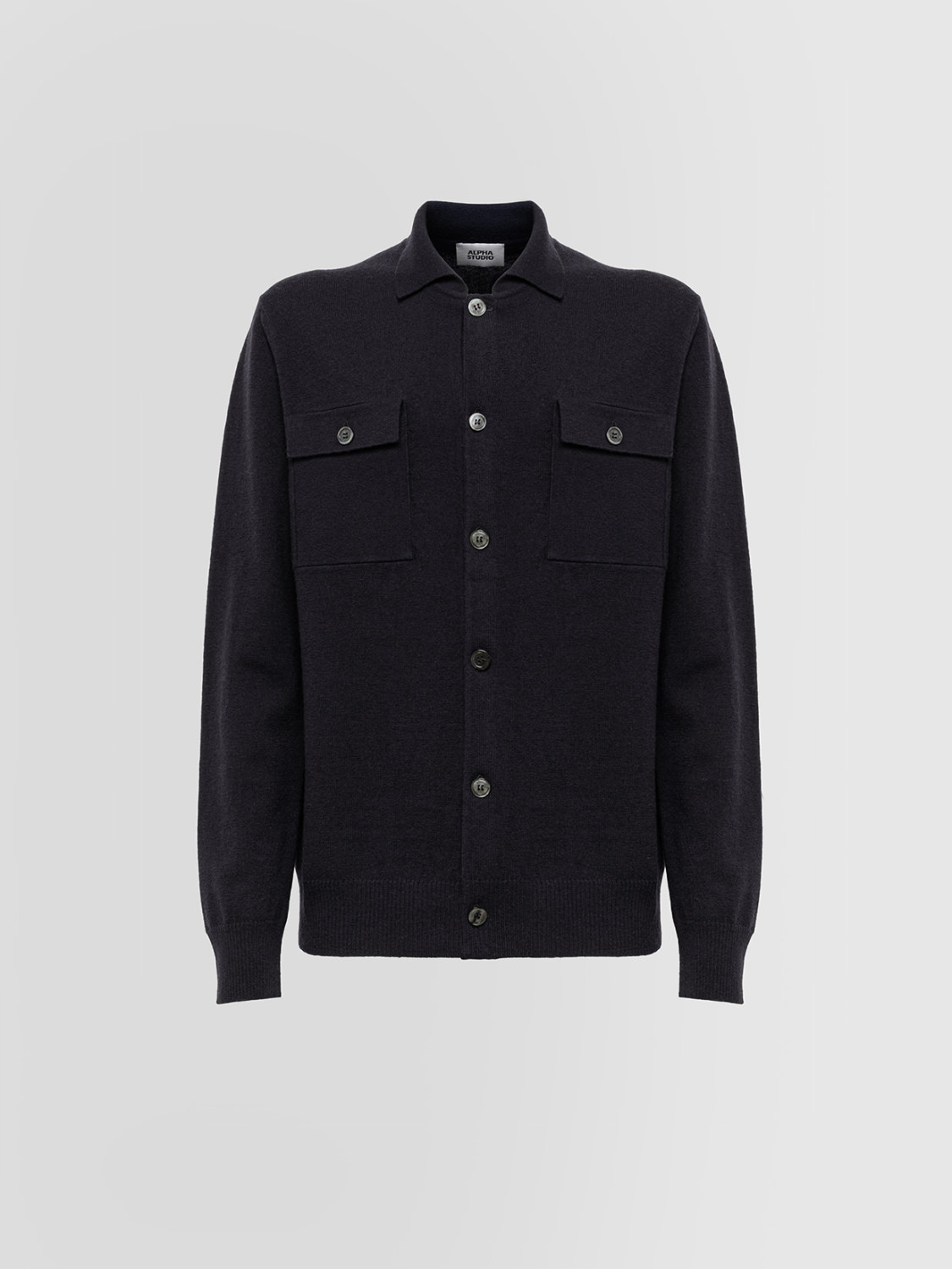 ALPHA STUDIO: BASIC SHIRT IN GEELONG WOOL