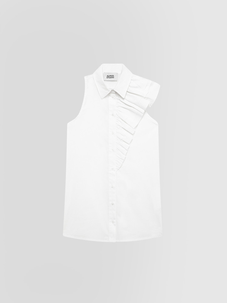 CRINKLED POPLIN SHIRT