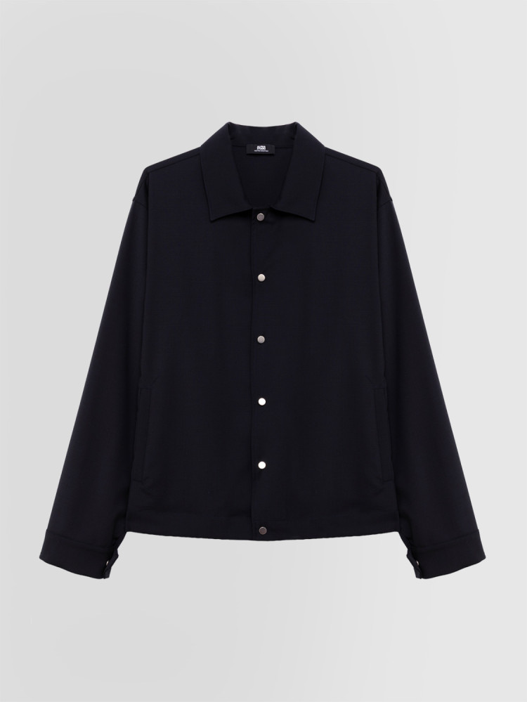 CAMICIA OVER IN TELA DI LANA