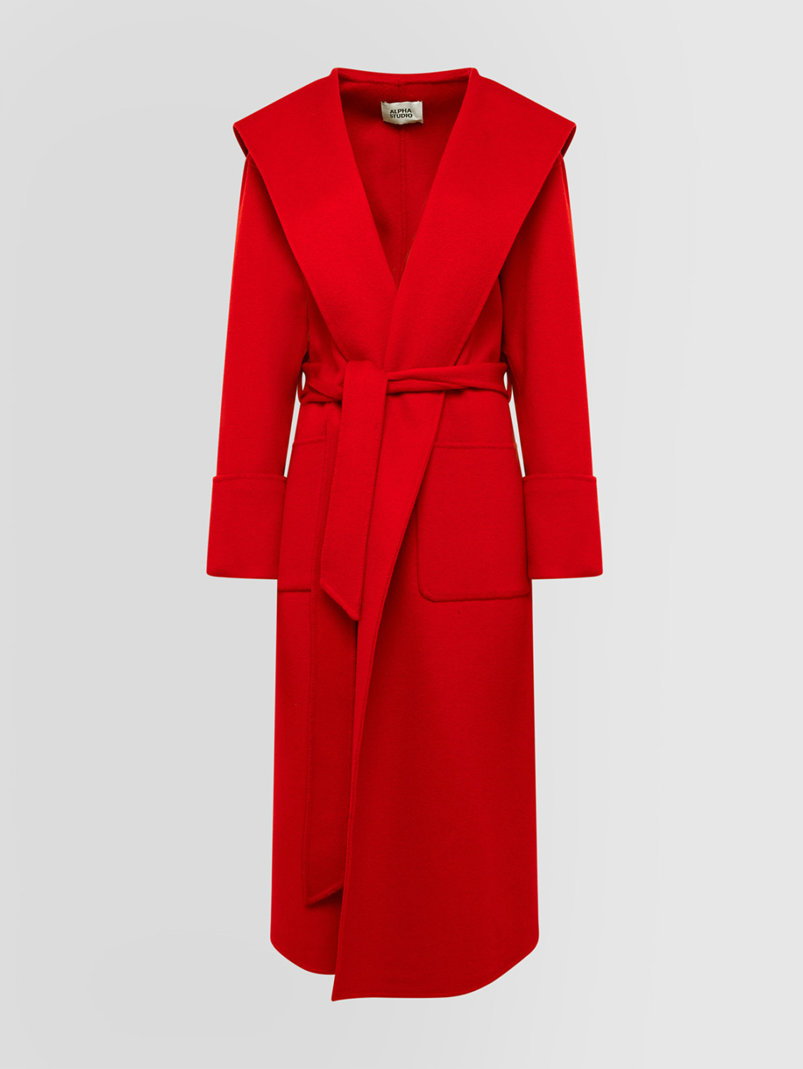 ALPHA STUDIO: CAPPOTTO DOUBLE CON CAPPUCCIO E CINTURA