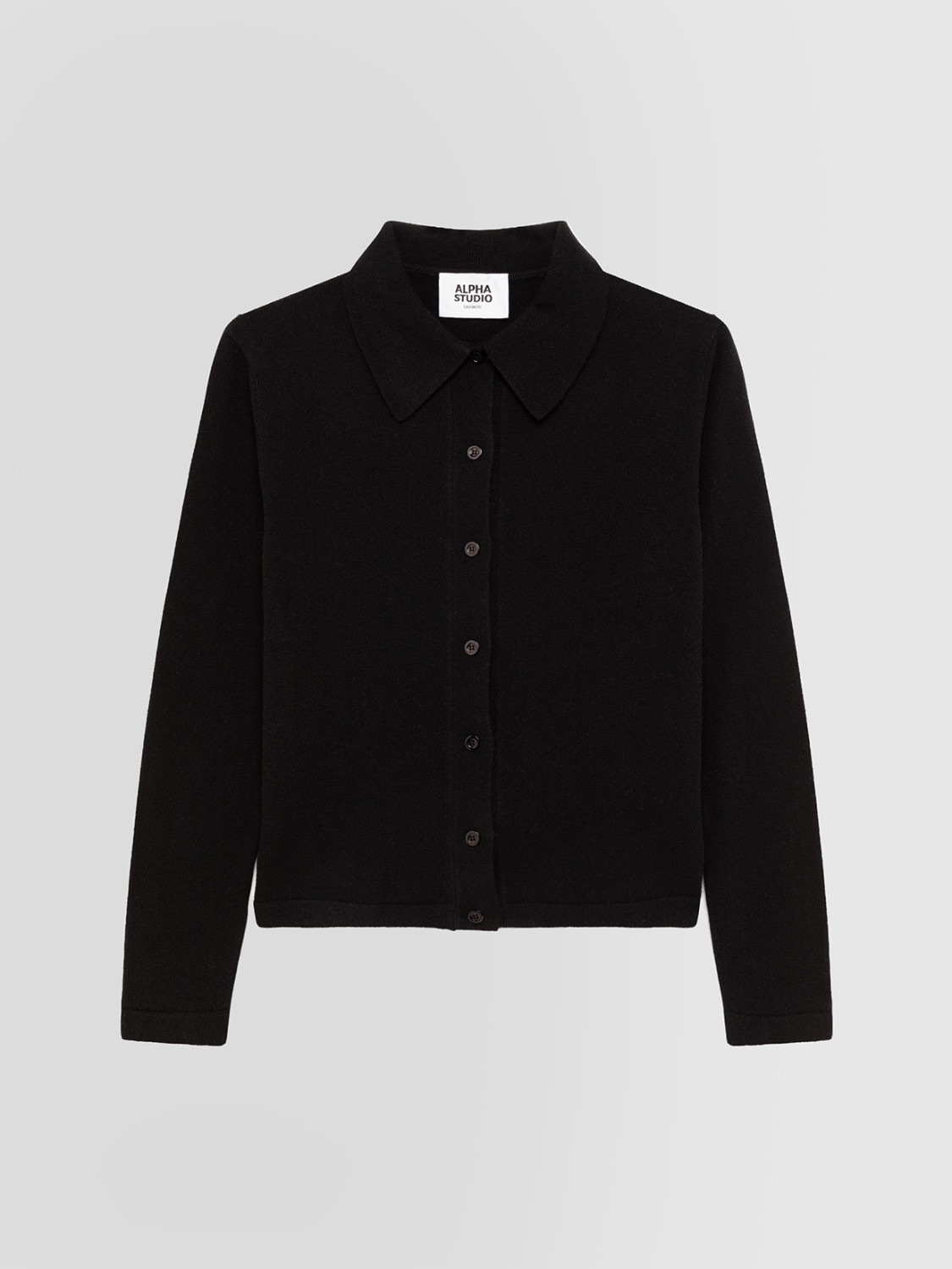 ALPHA STUDIO: SHIRT CARDIGAN IN CASHMERE