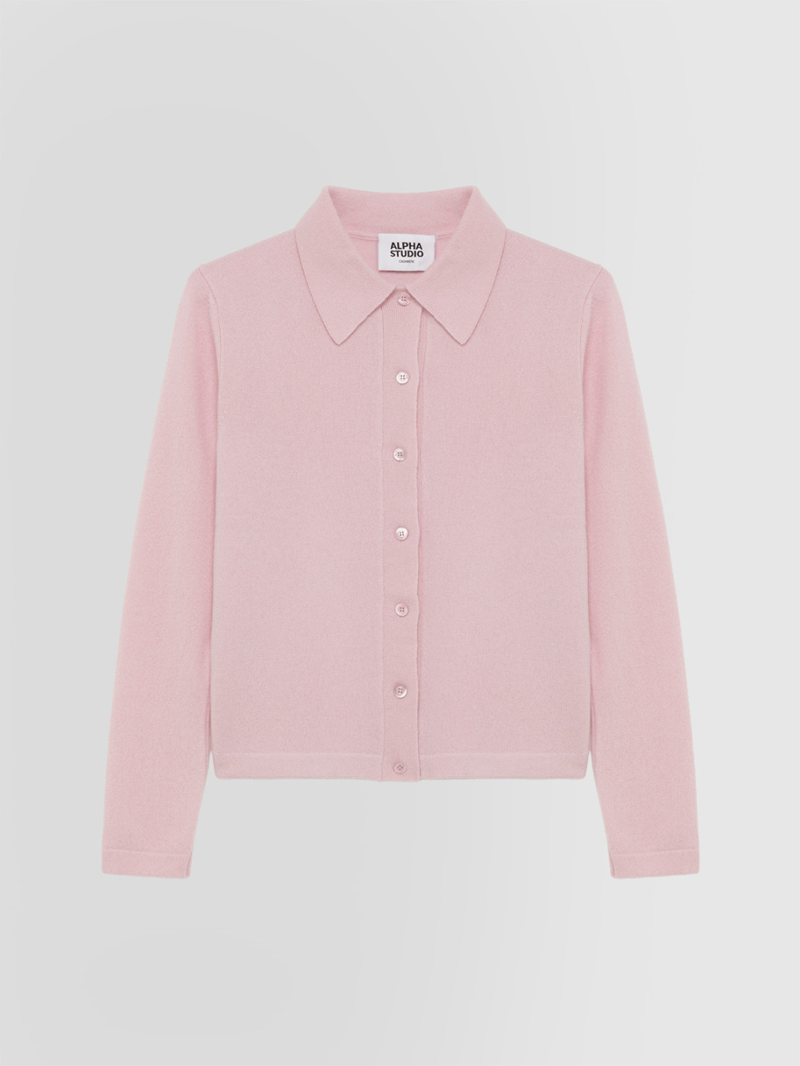 ALPHA STUDIO: SHIRT CARDIGAN IN CASHMERE
