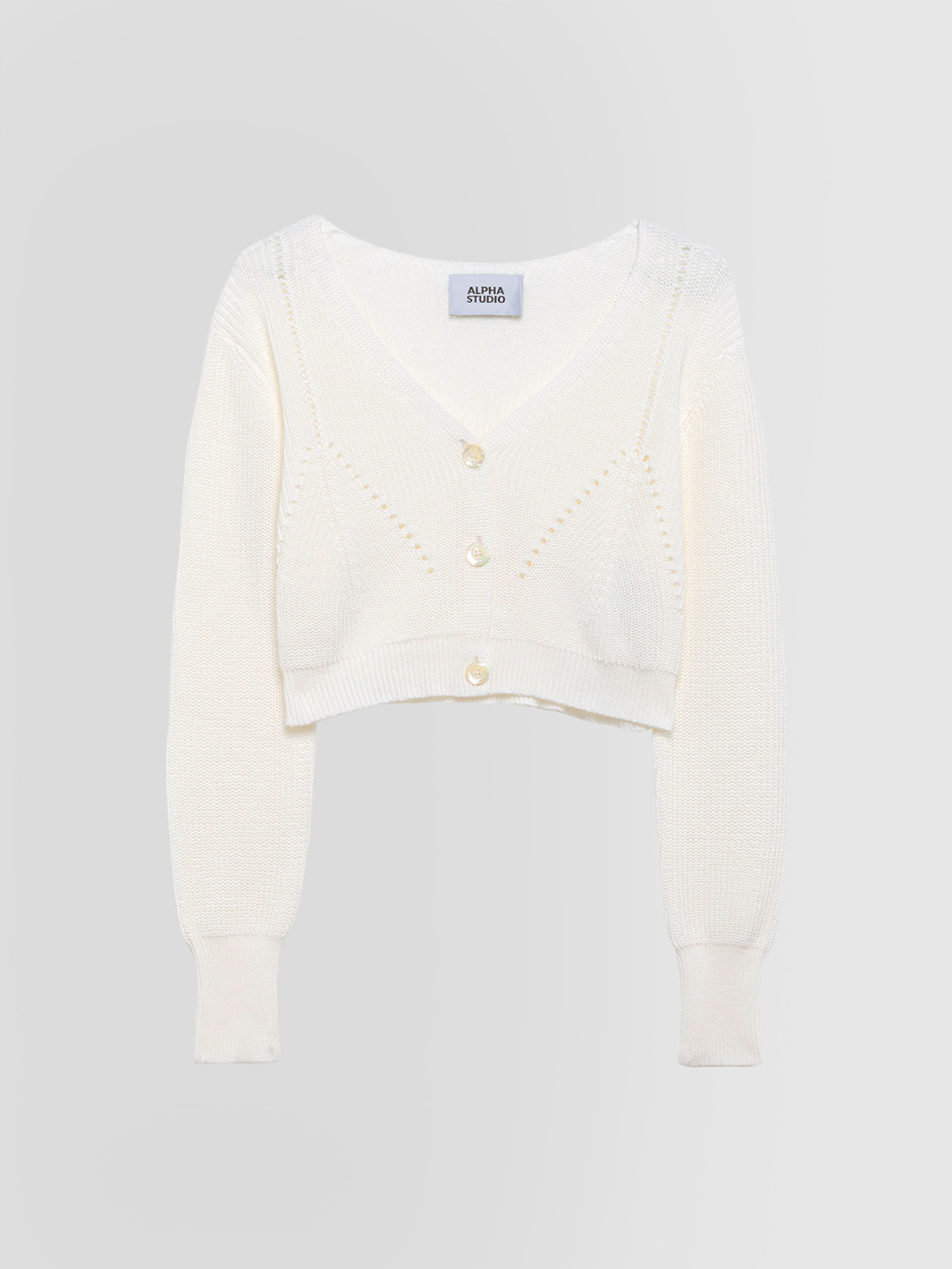 ALPHA STUDIO: CROP CARDIGAN NEW ROMANTIC