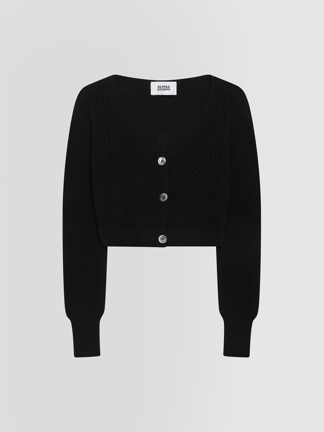 ALPHA STUDIO: NEW ROMANTIC CROP CARDIGAN