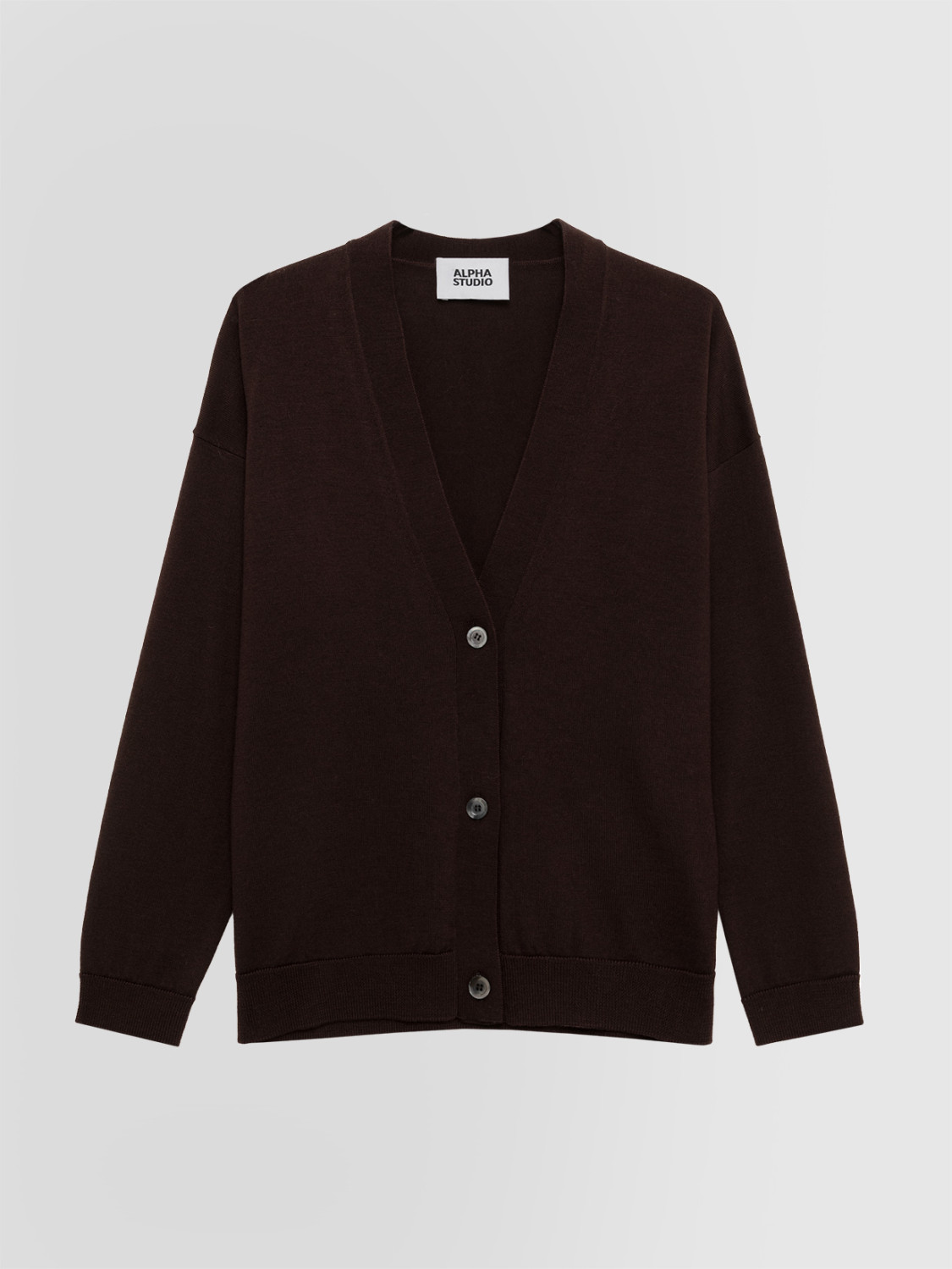 ALPHA STUDIO: CARDIGAN IN MERINO WOOL