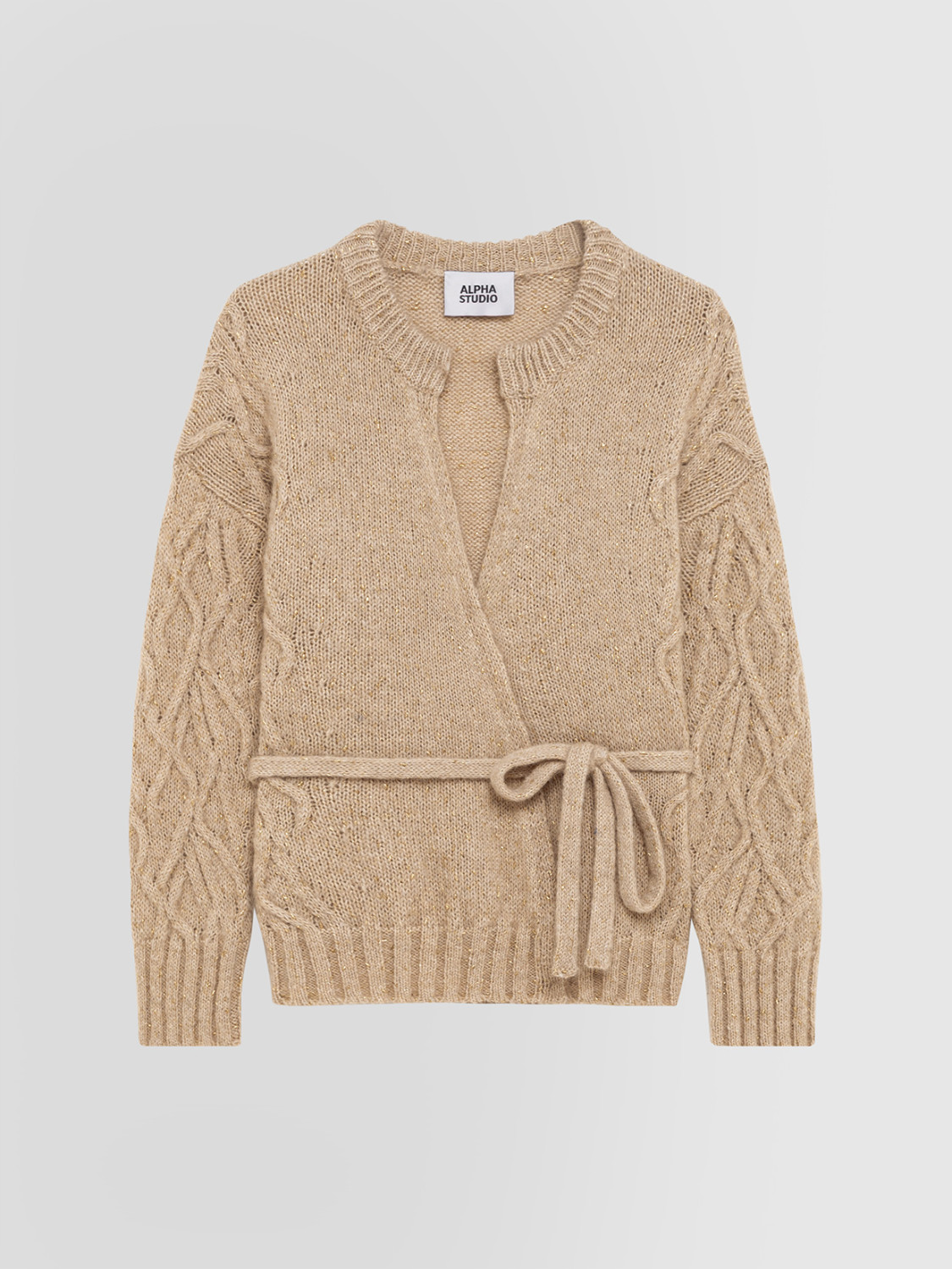 ALPHA STUDIO: CARDIGAN METALIZED IN ALPACA