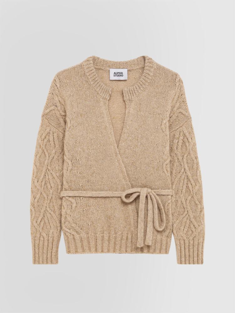 METALLIC CARDIGAN IN ALPACA