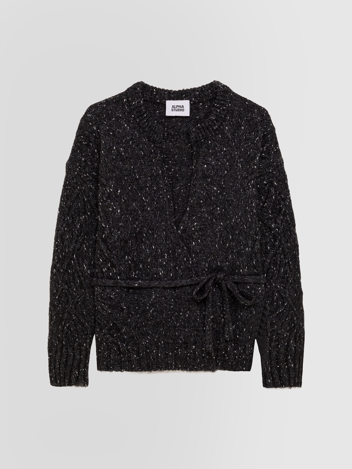 ALPHA STUDIO: METALLIC CARDIGAN IN ALPACA