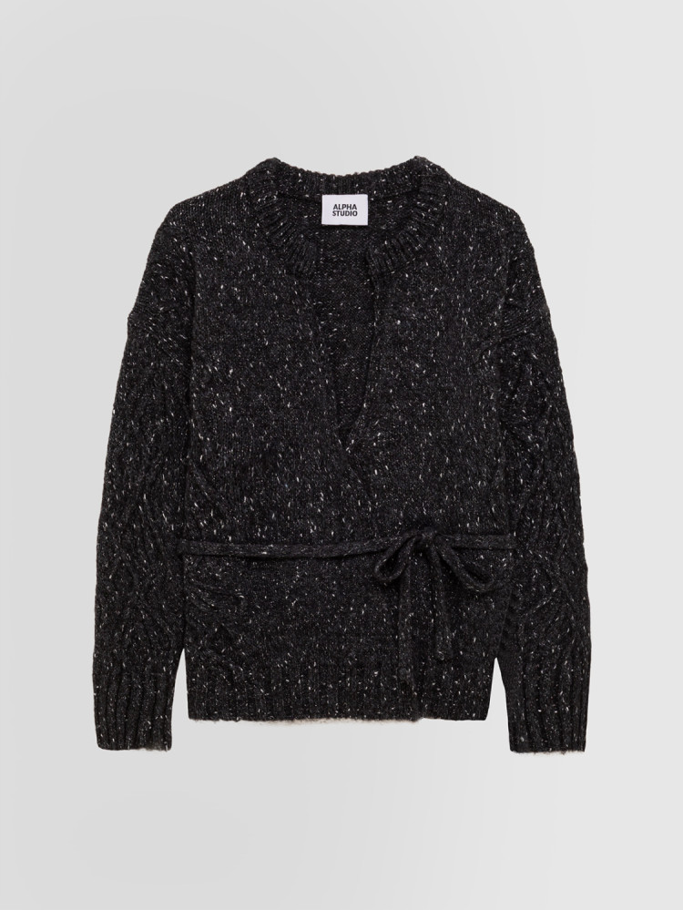 METALLIC CARDIGAN IN ALPACA