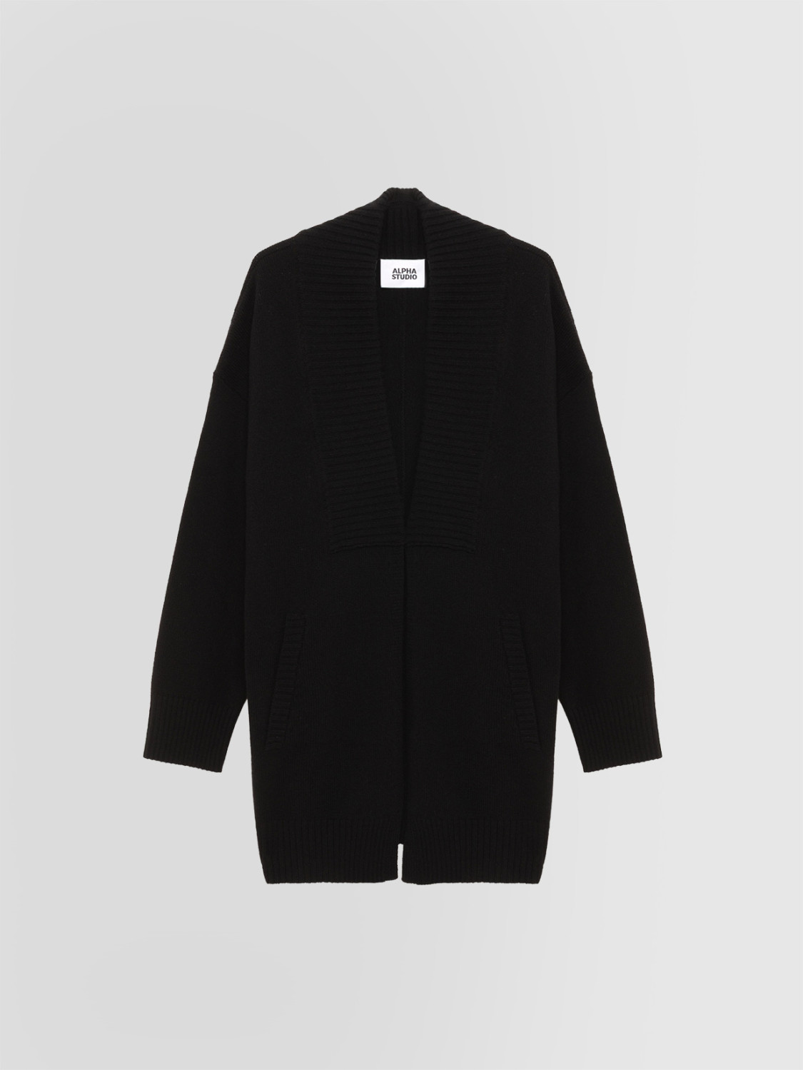 ALPHA STUDIO: OVERSIZED CARDIGAN IN WOOL AND CASHMERE