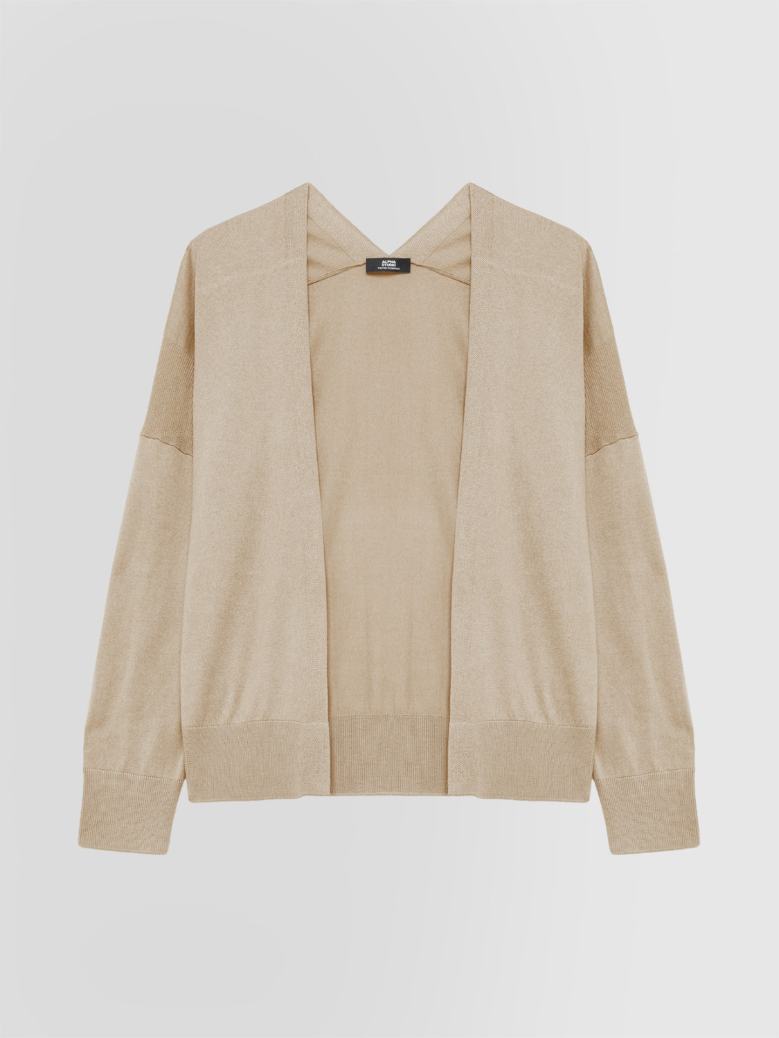 ALPHA STUDIO: CARDIGAN SCIALLATO IN SETA E CASHMERE