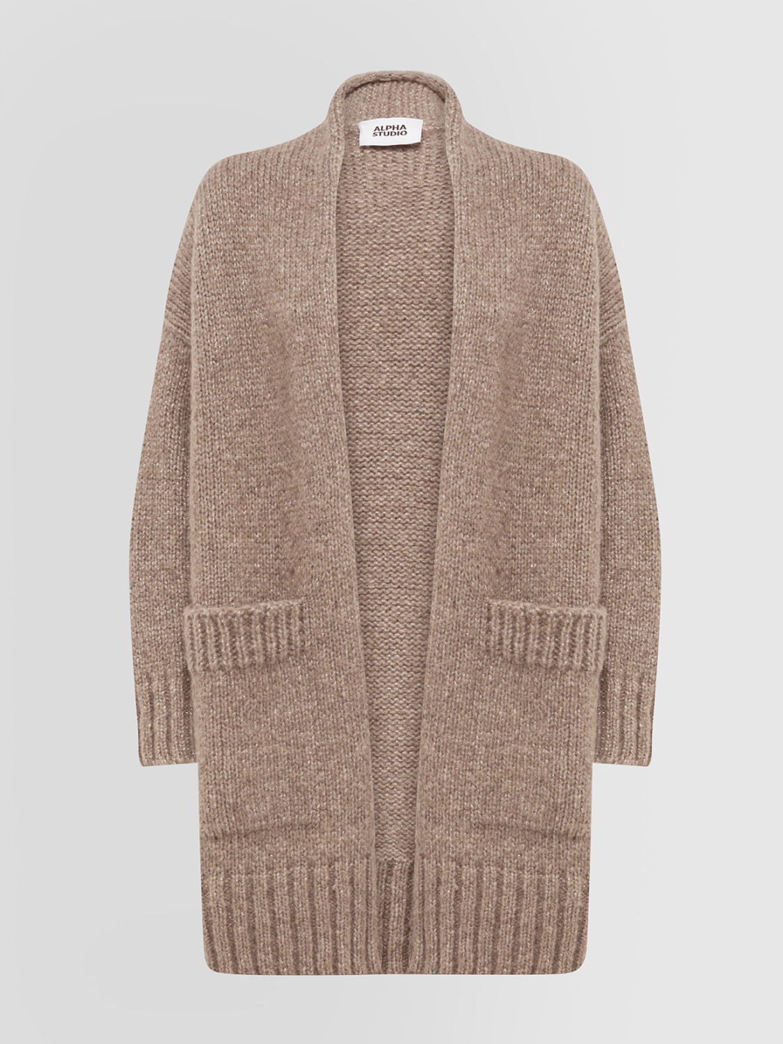 ALPHA STUDIO: SOFT AND SHINY CARDIGAN WITH POCKETS