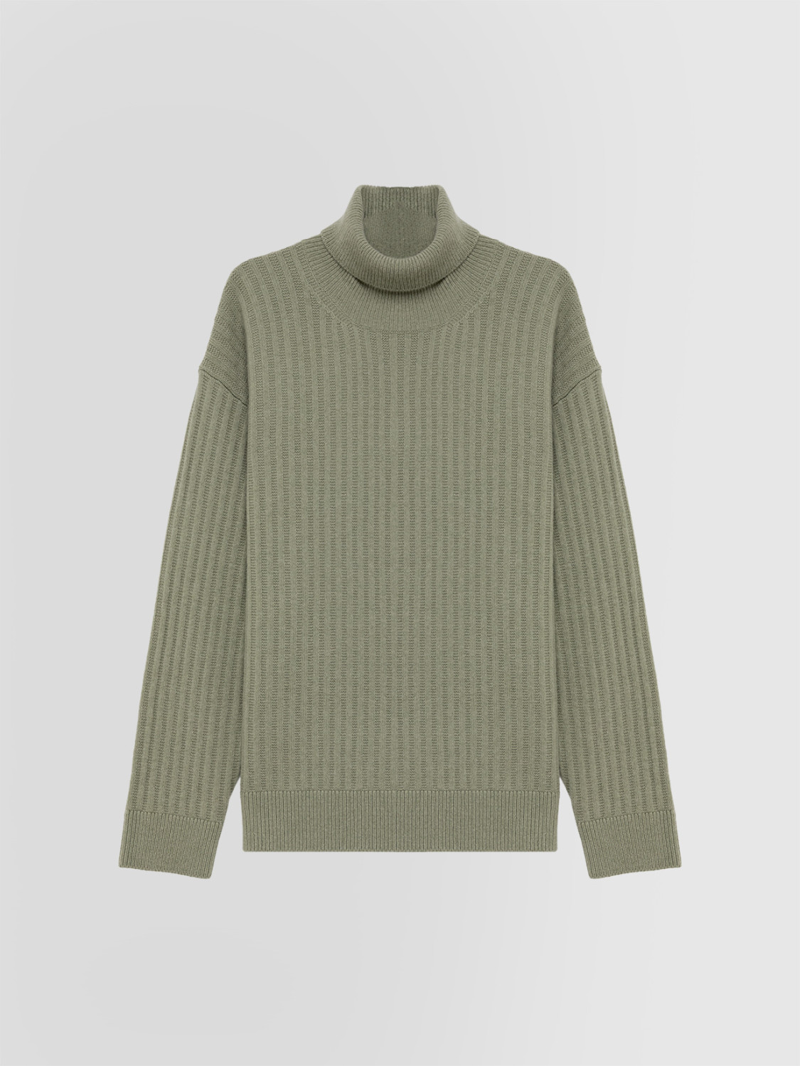 ALPHA STUDIO: MIXED-RIB MICRO-STITCH TURTLENECK SWEATER
