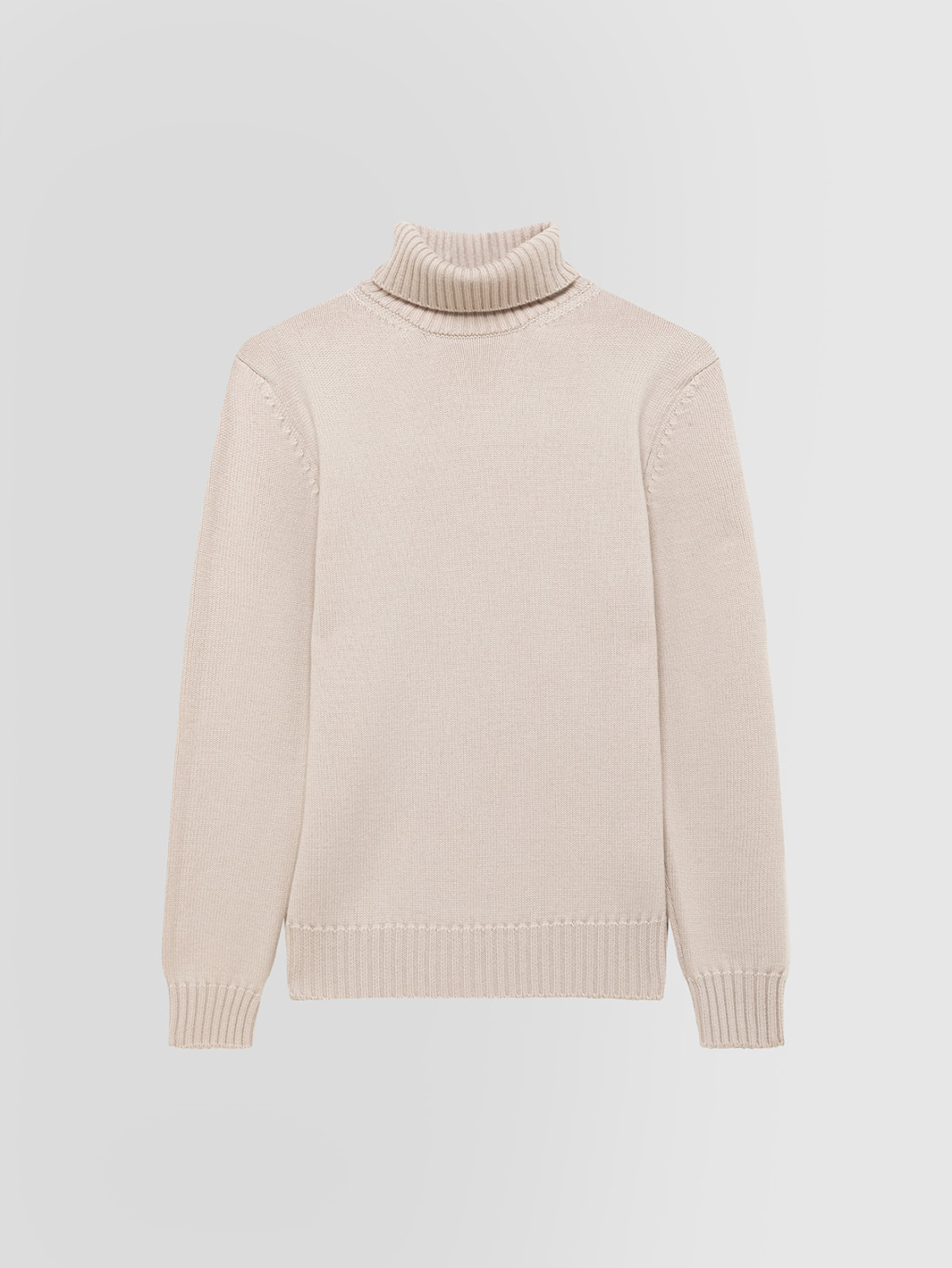 ALPHA STUDIO: JERSEY DE CUELLO CISNE DE VARIOS CABOS EN LANA MERINO