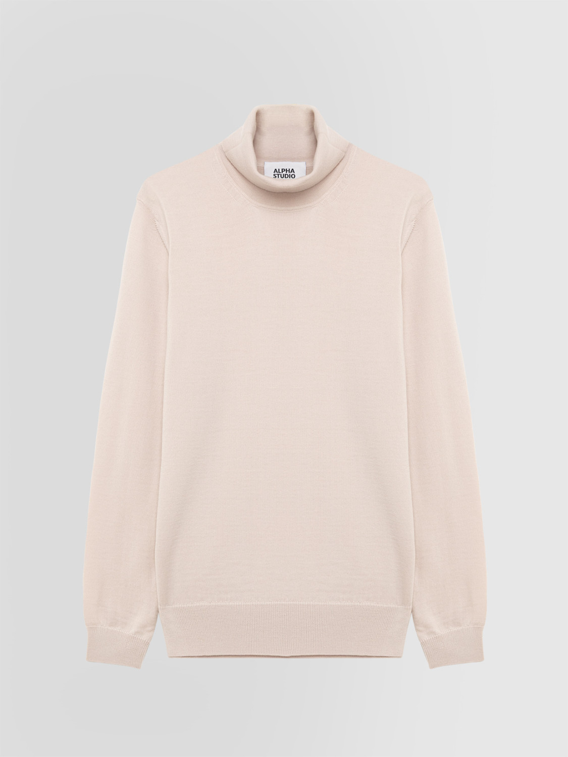 ALPHA STUDIO: JERSEY SLIM DE CUELLO CISNE EN LANA MERINO