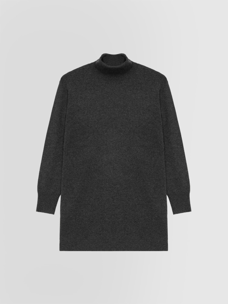 JERSEY DE CUELLO ALTO EN LANA Y CACHEMIRA