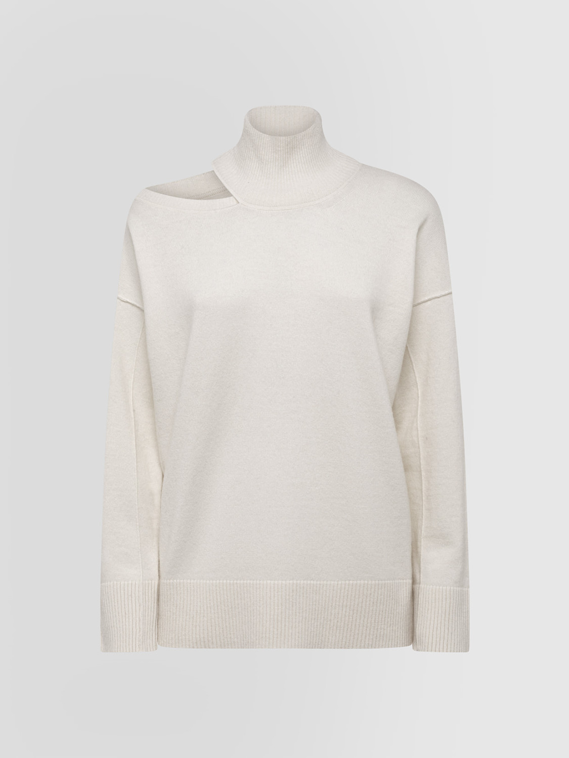 ALPHA STUDIO: CHIC GRUNGE RAISED COLLAR SWEATER