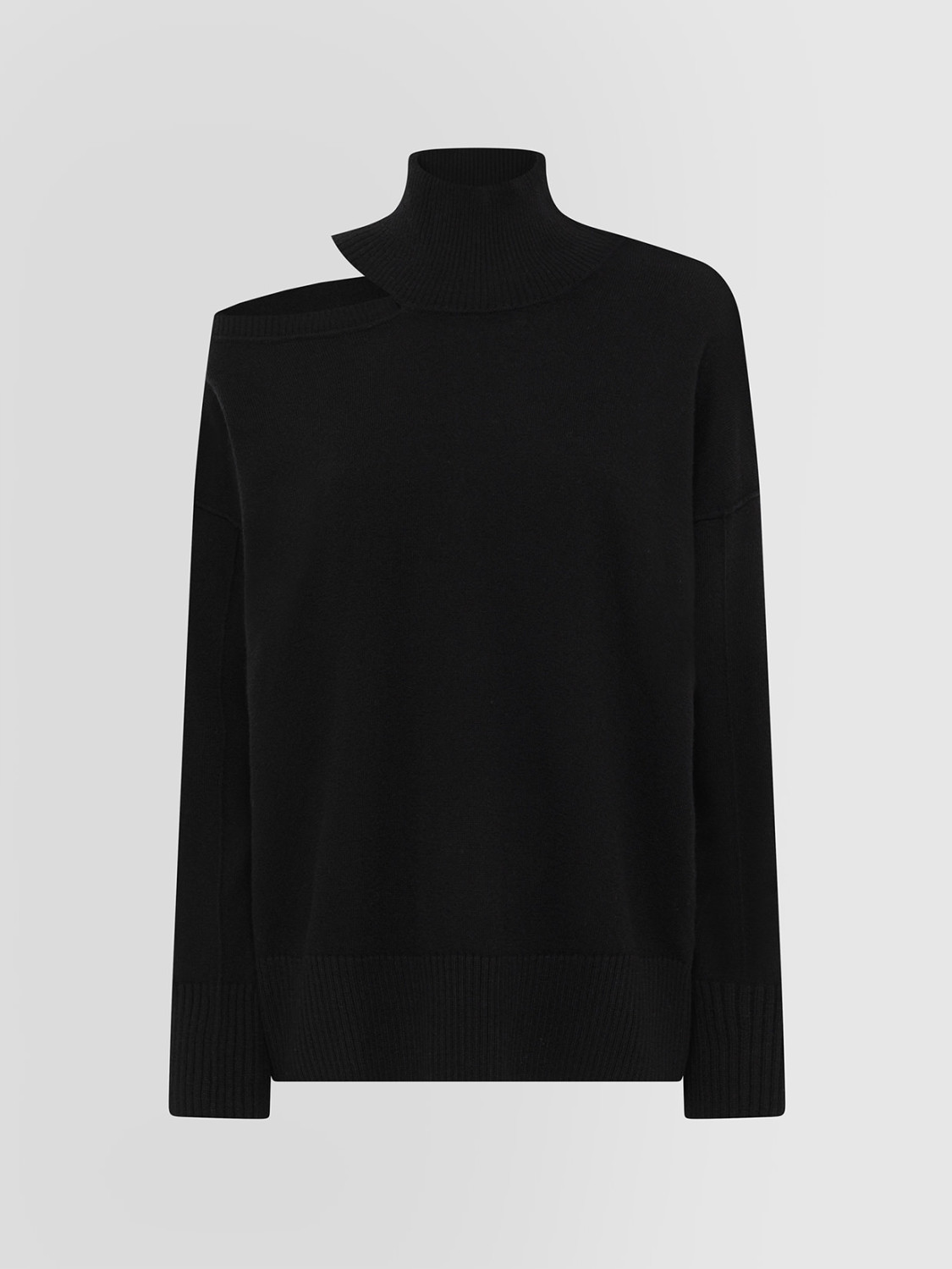 ALPHA STUDIO: CHIC GRUNGE RAISED COLLAR SWEATER