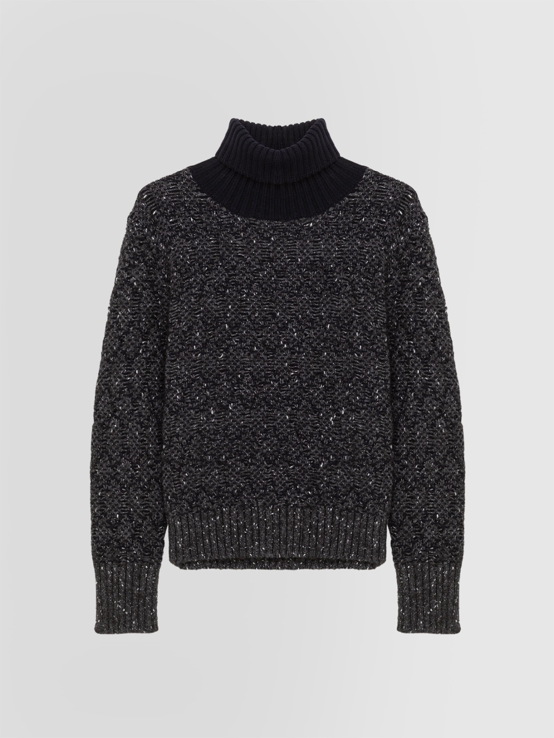 ALPHA STUDIO: HAIRY TURTLENECK SWEATER IN ALPACA BLEND