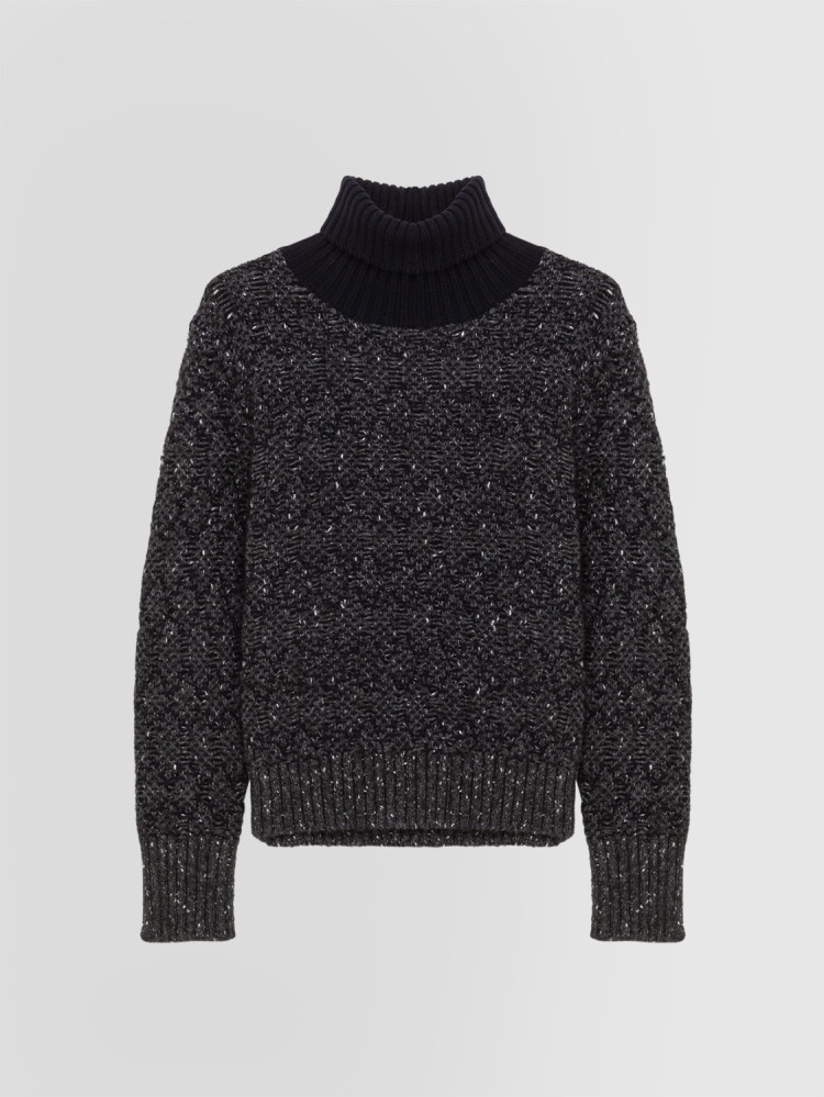 HAIRY TURTLENECK SWEATER IN ALPACA BLEND