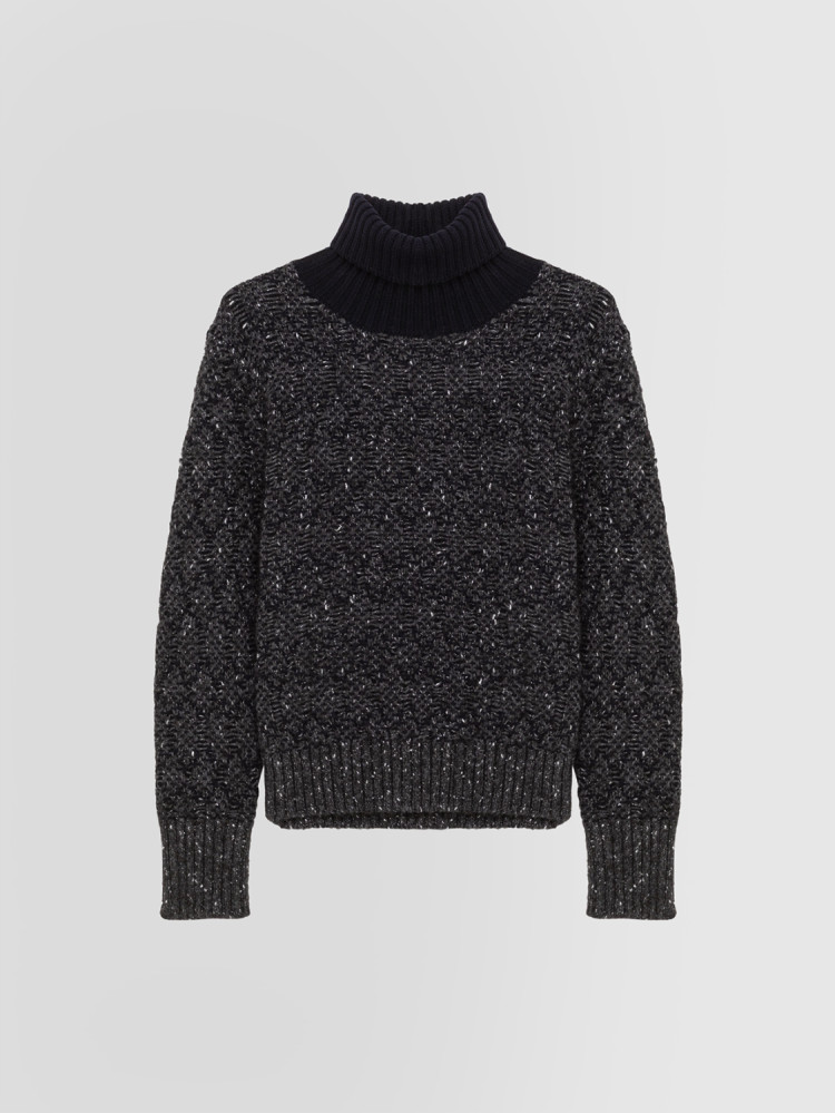 HAIRY TURTLENECK SWEATER IN ALPACA BLEND