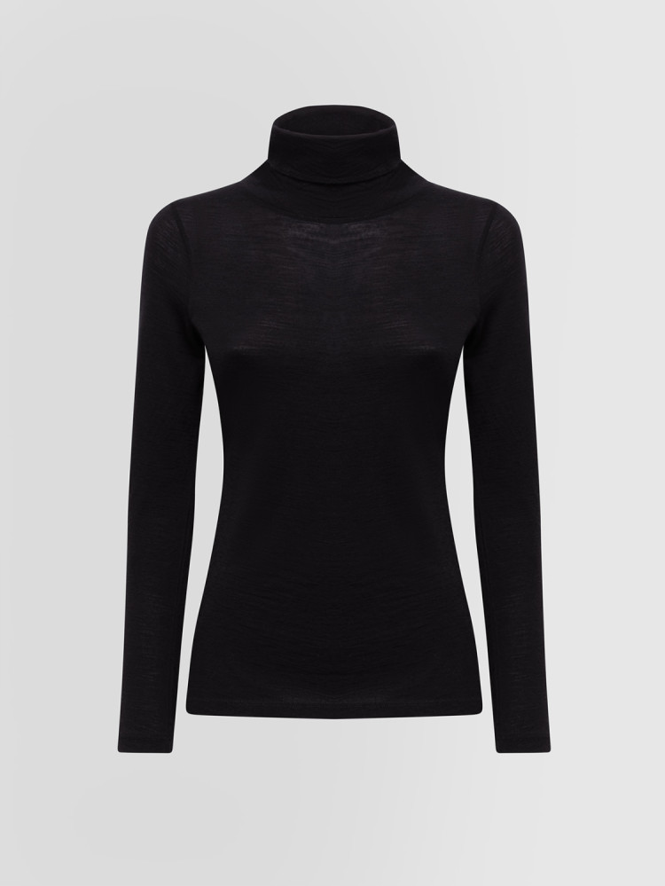TURTLE NECK SWEATER IN WOOL JERSEY