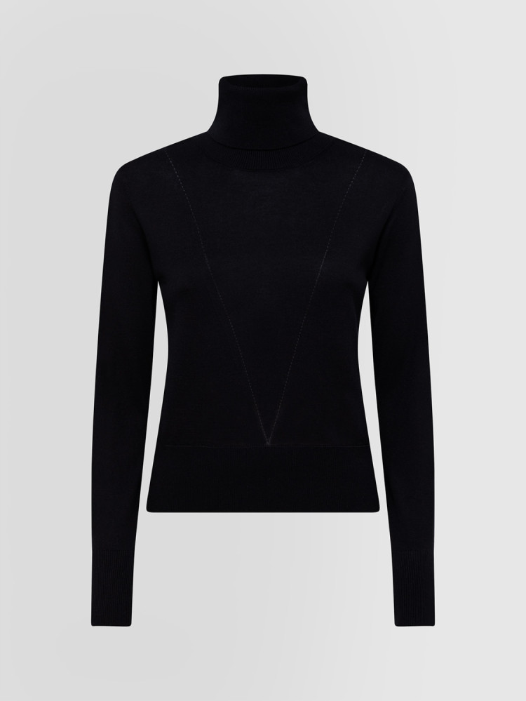 SILK AND CASHMERE TURTLENECK
