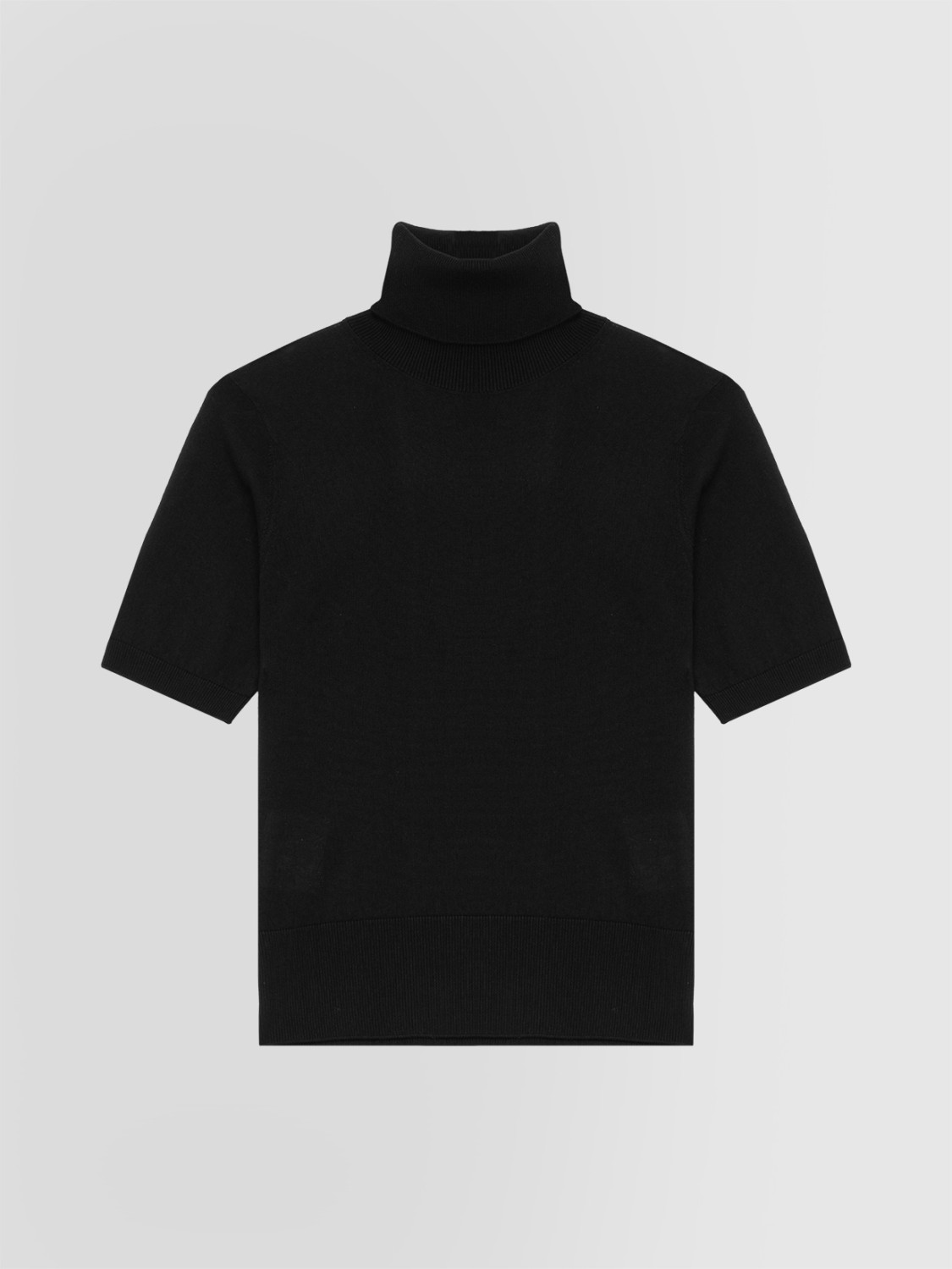ALPHA STUDIO: JERSEY DE CUELLO VUELTO EN SEDA Y CACHEMIRA