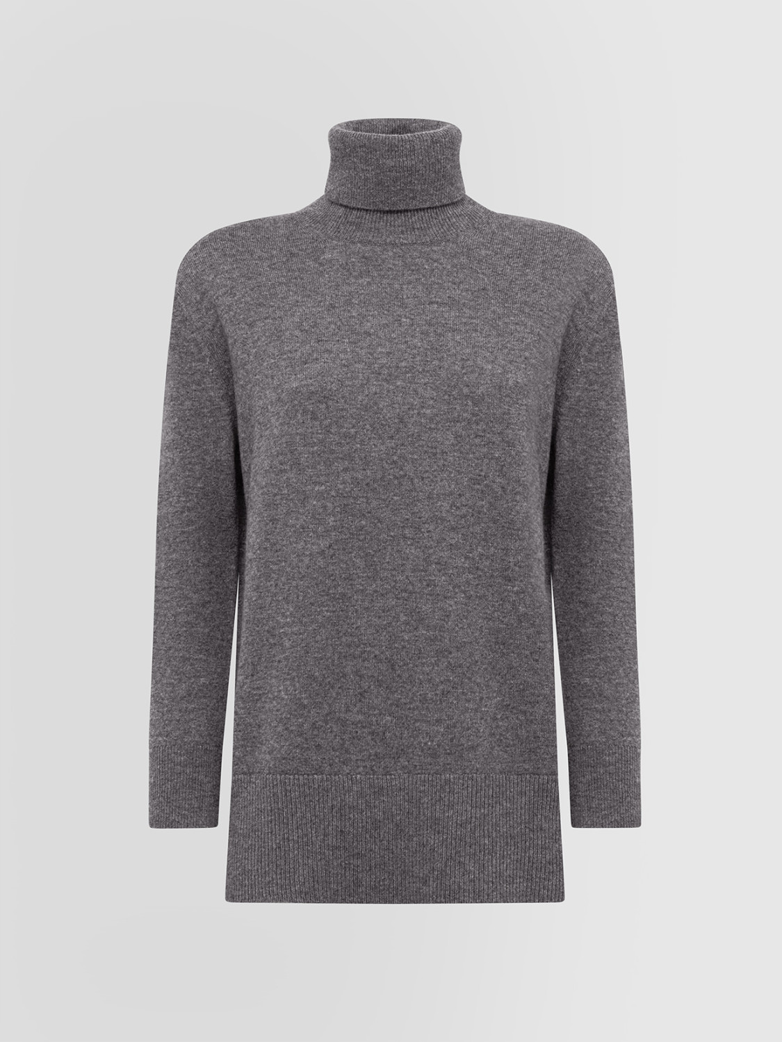 ALPHA STUDIO: SHOULDER PAD TURTLE NECK SWEATER