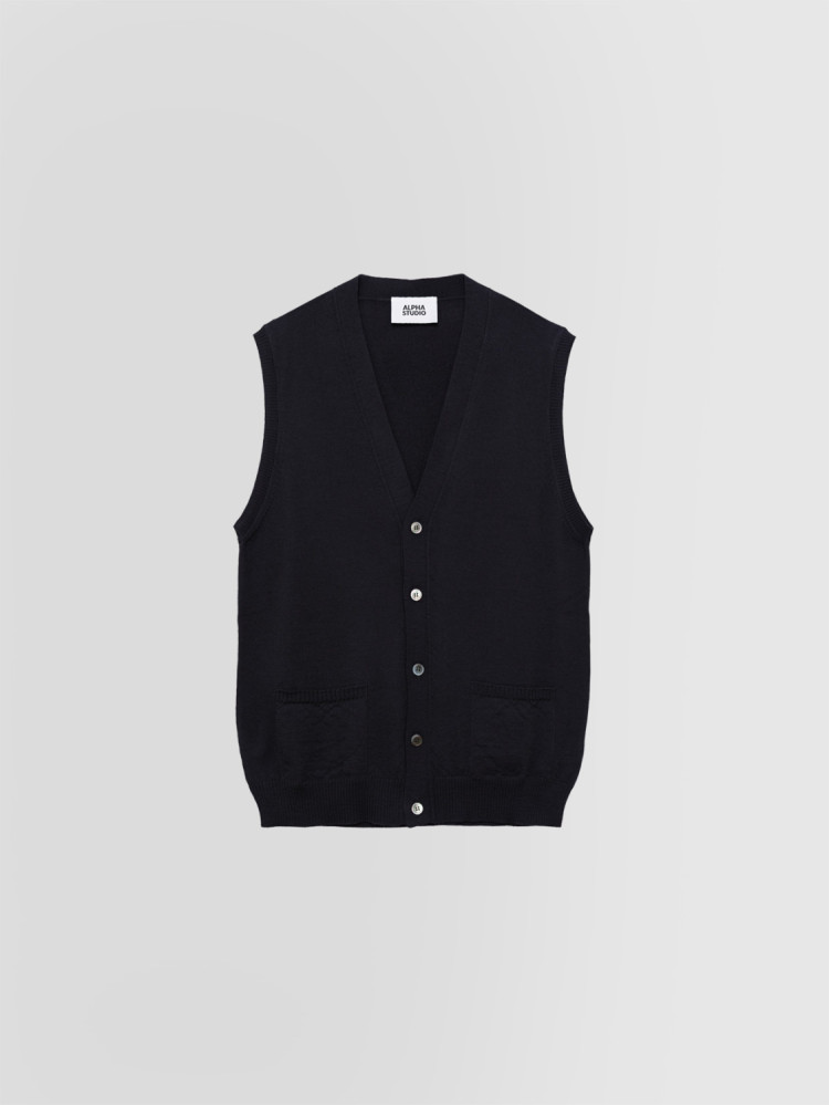 SLIM VEST IN MERINO WOOL
