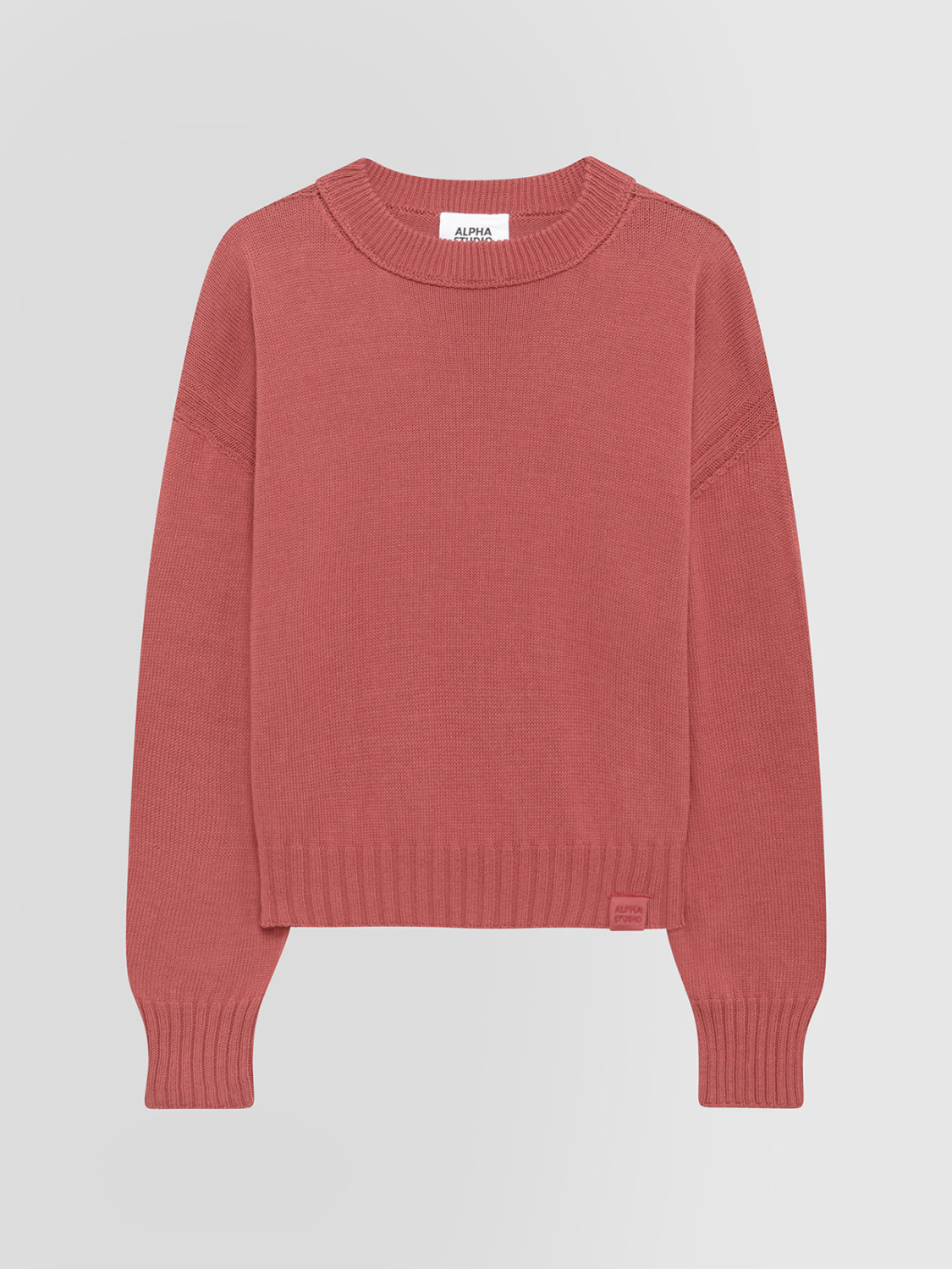 ALPHA STUDIO: FULL BOXY CREW NECK