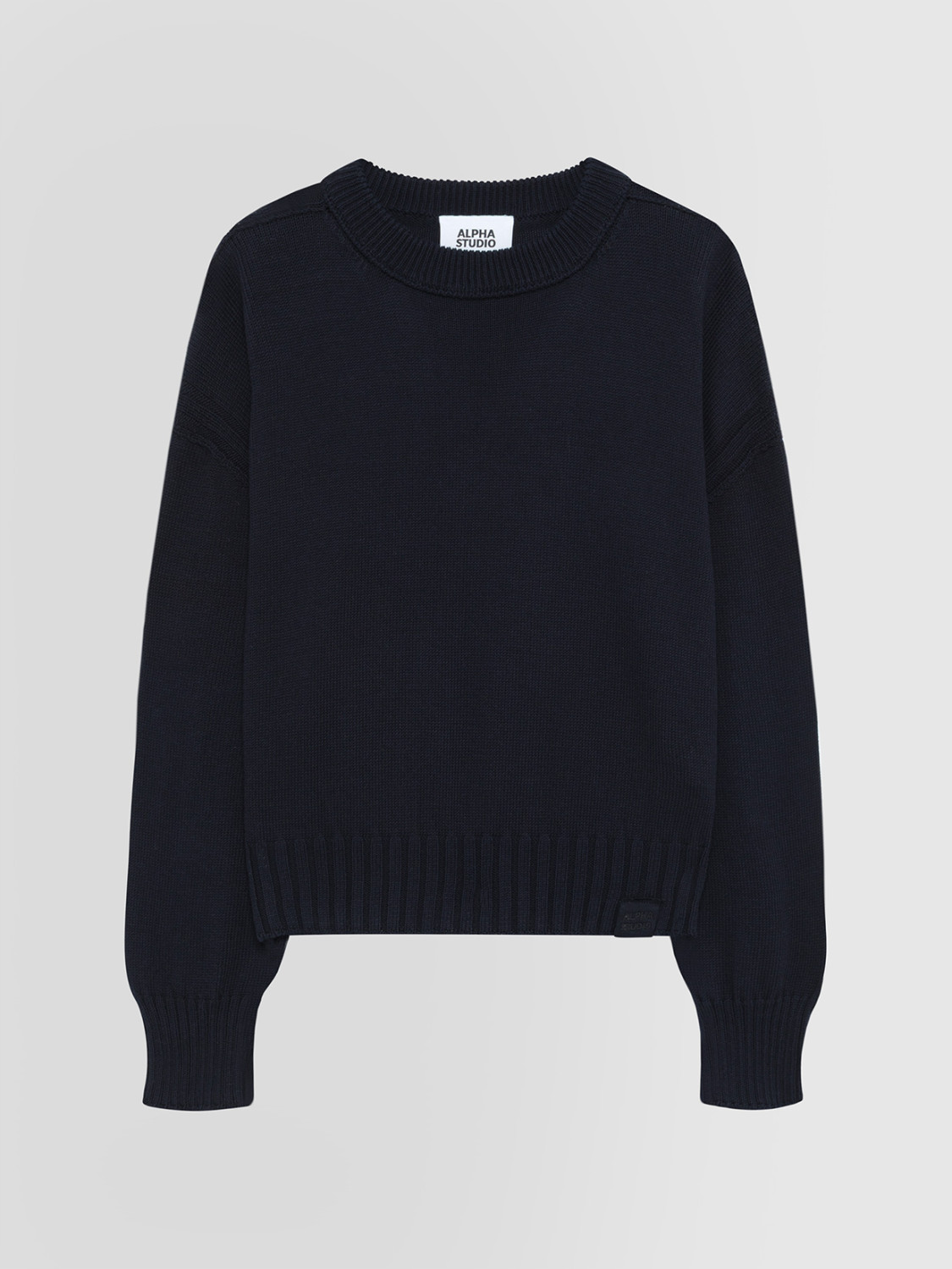 ALPHA STUDIO: FULL BOXY CREW NECK
